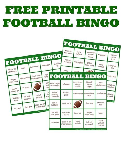 football bingo patterns|Free Printable Football Bingo Cards .